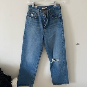 Levi Ribcage Straight High Rise Jeans